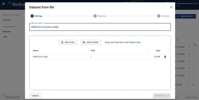 LENSai upload a dataset