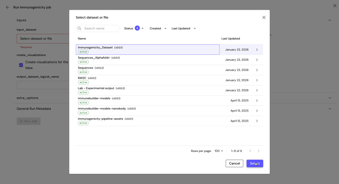 LensAI Immunogenicity Select Dataset